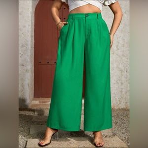 High waisted wide leg pants